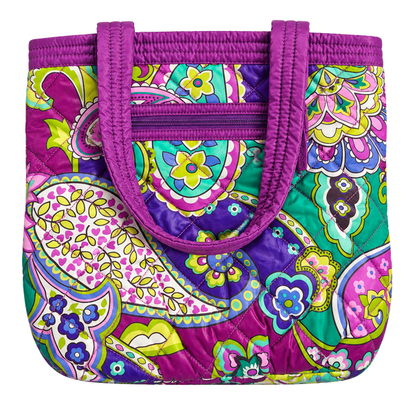 Vera Bradley Heather Quilted Tote Bag Purple Paisley