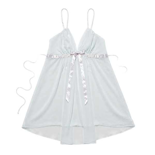 In Bloom Babydoll Lingerie Size Small White Chiffon Bow