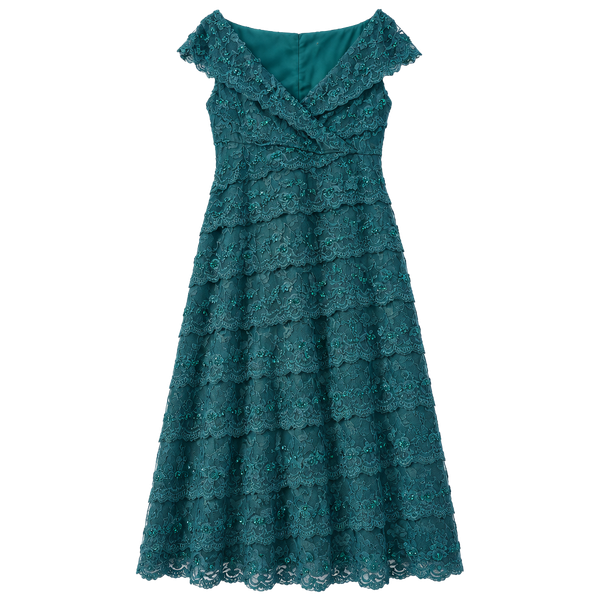 Marina Beaded Lace Dress Size 12 Green