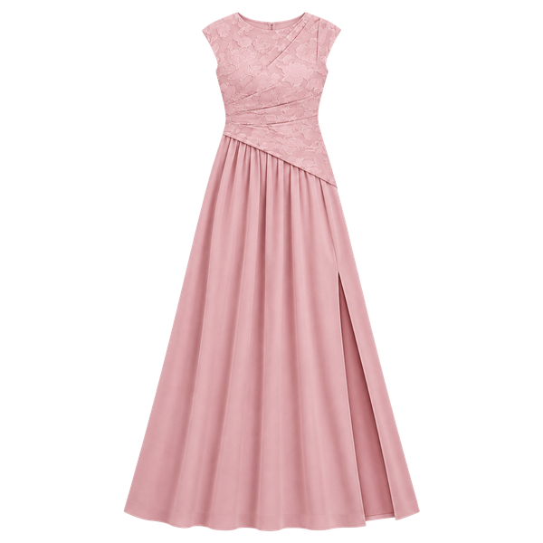 Azazie KalleenDusty Rose A-Line Pleated Chiffon Dress