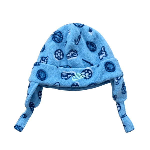 Nike Fleece Trapper Hat Blue Sports Print