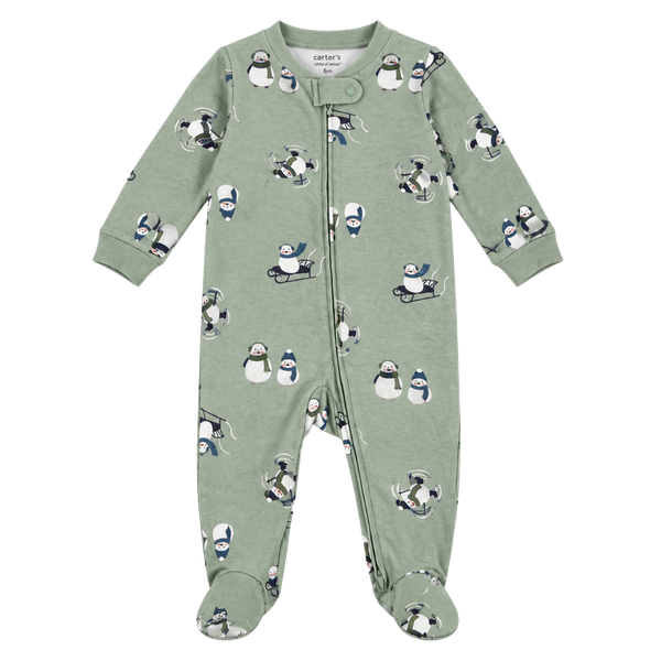 Carter's Child Of Mine Snowman Footed Sleeper 6-9 Months NWT