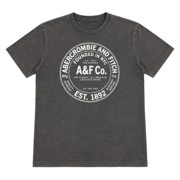 Abercrombie Kids Grey Graphic T-Shirt Size 11/12