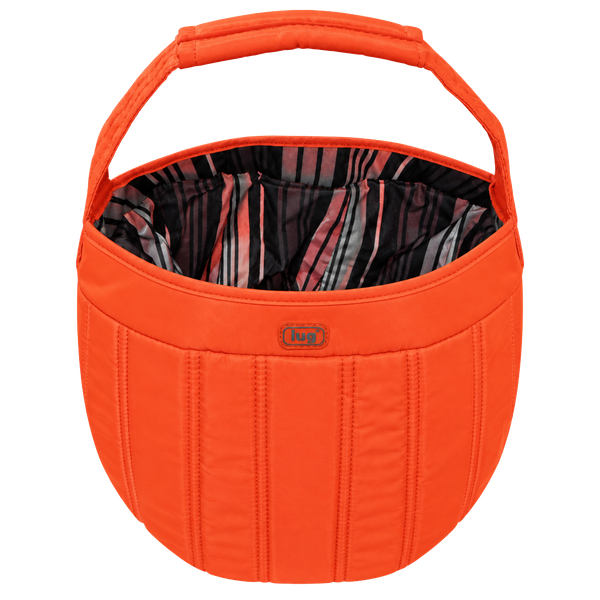 Lug Pumpkin Tote Coral Orange Quilted Bag