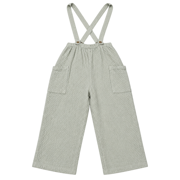 Size 4-5 Years 
Zara Overalls Beige Textured Gauze Suspender Pants