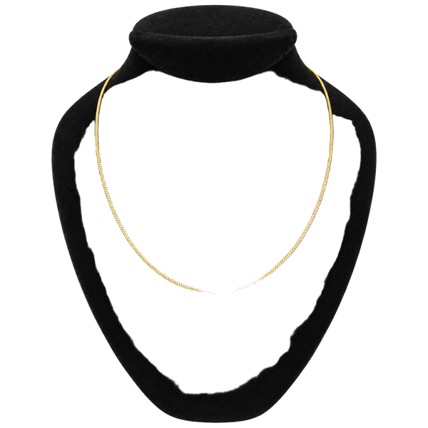 Personalize For You Gold Plated 925 Sterling Silver Curb Chain Size 9.5 Inch