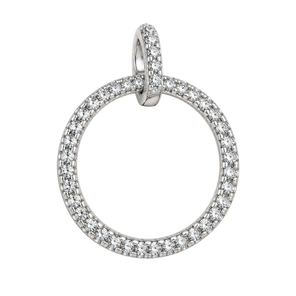 Ross-Simmons Sterling Silver Pave Circle Pendant