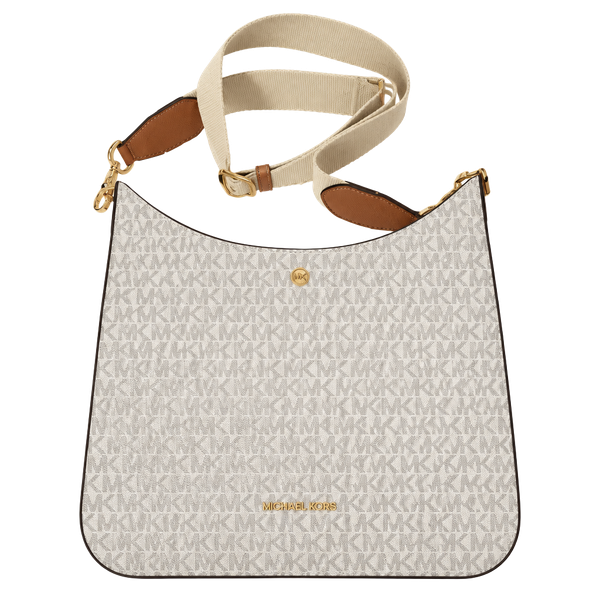 Michael Kors Briley LG Messenger Bag Vanilla Signature Logo