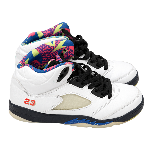 Jordan Air Jordan 5 Retro Alternate Bel-Air White Leather Sneakers Size 2Y