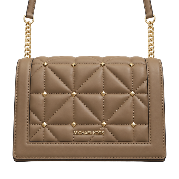 MICHAEL KORS JET SET PALE PEANUT LG FULL FLAP CHAIN CROSSBODY,SHOULDER BAG