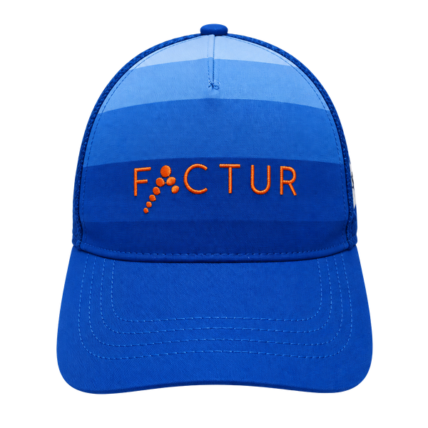 Boco Gear Factur Trucker Hat Blue Orange Adjustable Snapback