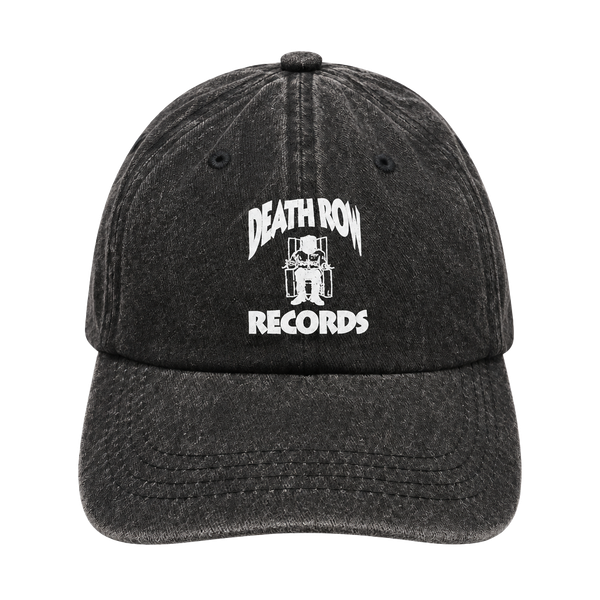Death Row Records Baseball Cap Black Vintage Washed Denim Dad Hat
