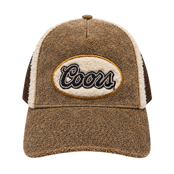 Bio-Domes Coors Trucker Hat One Size Brown Suede Mesh Snapback