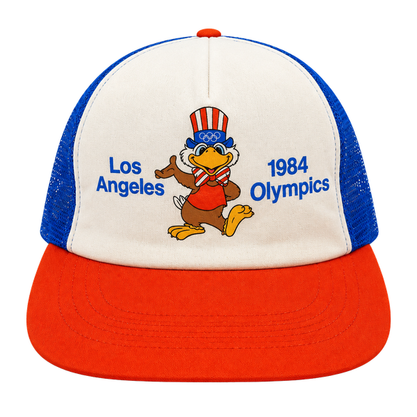 Vintage 1984 Los Angeles Olympics Sam The Eagle Trucker Hat Snapback