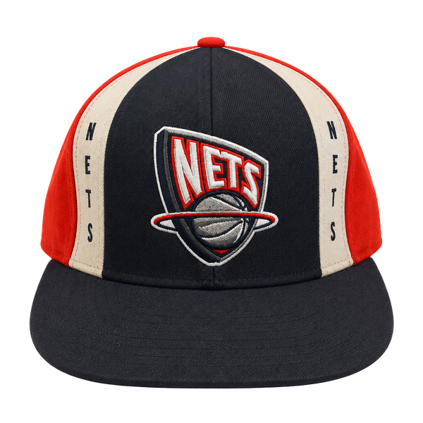 NBA New Jersey Nets Fitted Hat Cap Red Blue Grey