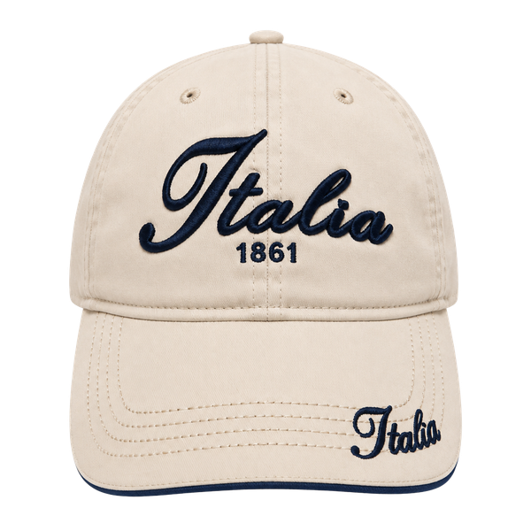 Italia Baseball Cap Size 58 Beige 1861 Embroidered Hat