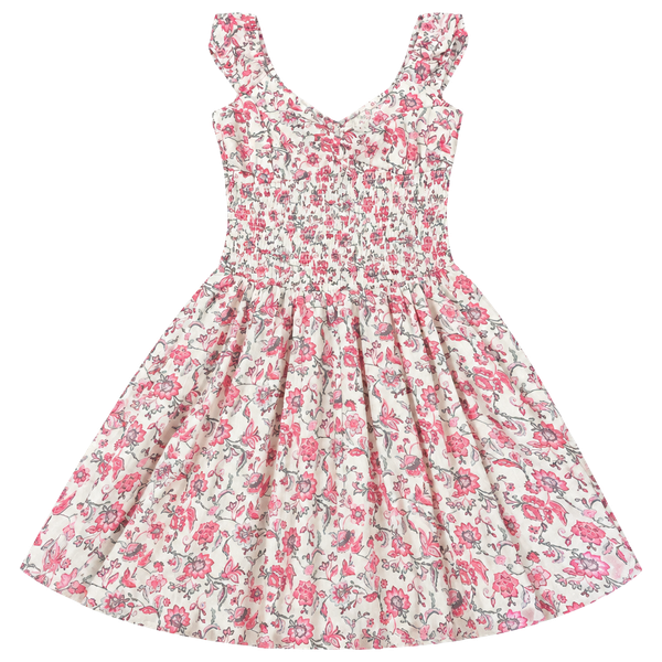 Hollister Floral Mini Dress Size Small Pink White Smocked