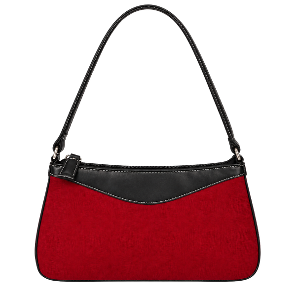 Vintage Inspired Red Black Shoulder Bag Y2K