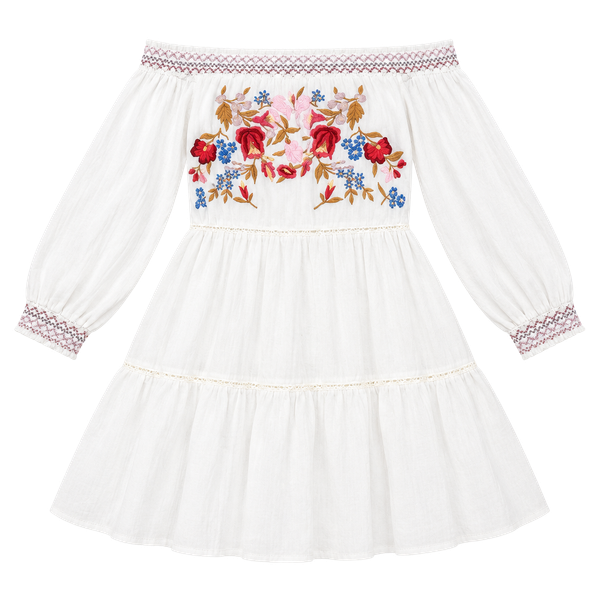 Free People Sun Beams Embroidered Mini Dress Size S