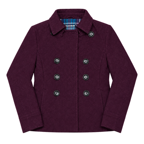 KIDS XL Aeropostale Pea Coat Size XL Purple Double Breasted Wool Blend