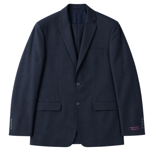 Vinci Men's Navy Blue Two-Button Classic Fit Suit Blazer Size 42R