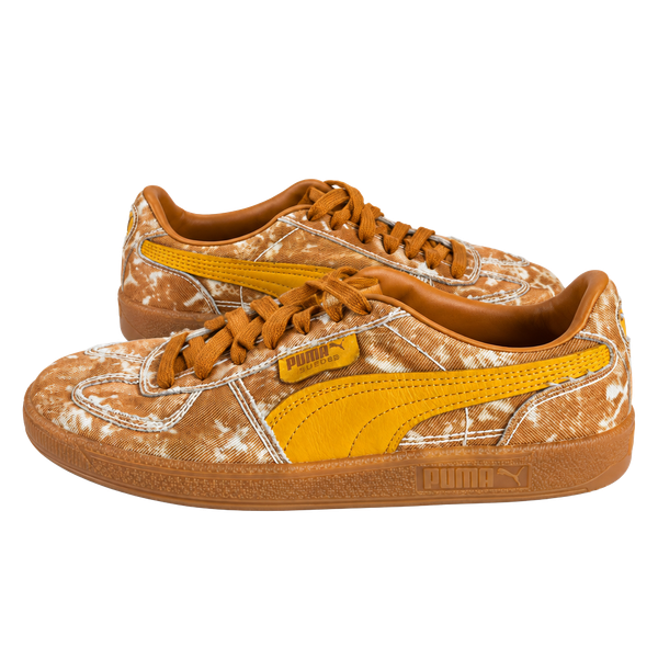 Puma Palermo Faded Denim Sneakers Brandy Ginger Tea Tie Dye