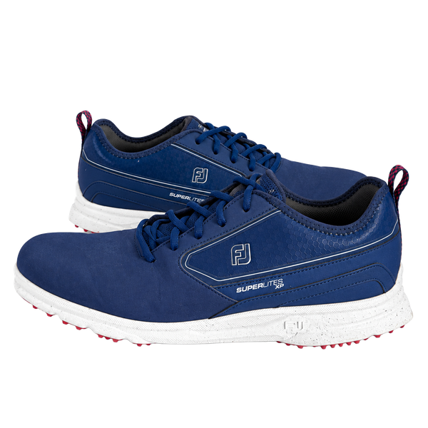FootJoy SuperLites XP Golf Shoes Navy Blue Red Spikeless