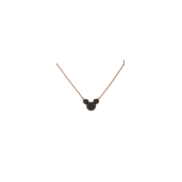 $100 OFF! Crislu Disney Mickey Mouse Sterling 18K Rose Gold Necklace + WARRANTY