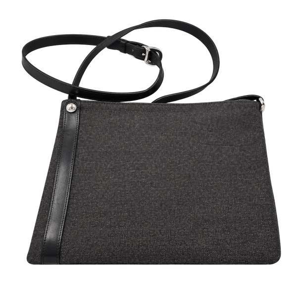 Bvlgari BVLGARI Monogram Crossbody Bag Black Canvas Leather