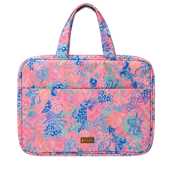 Lilly Pulitzer Garment Bag Pink Multi Floral Travel Briefcase