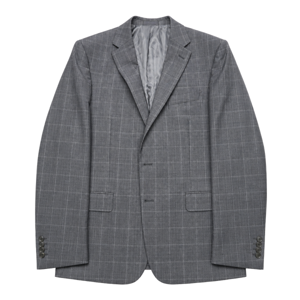 Calvin Klein Blue Windowpane Check Suit Jacket Sport Coat Blazer
