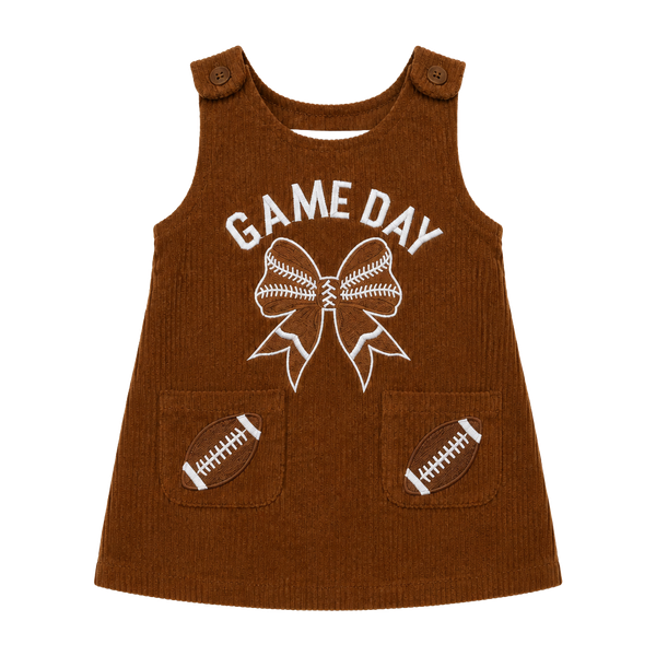  Game Day Corduroy Dress Size 0-3M football