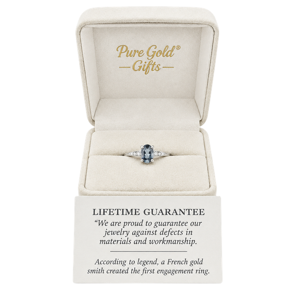 Coleman Black Hills Gold Mystic Topaz 10K White Gold Ring