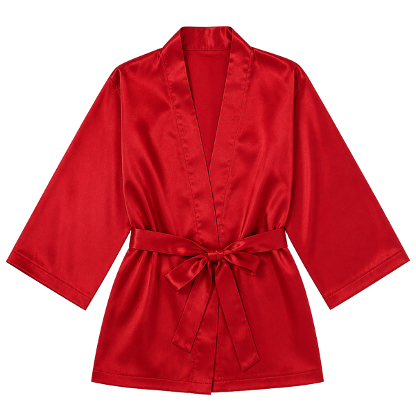 Victoria's Secret Red Satin Kimono Robe Size M/L