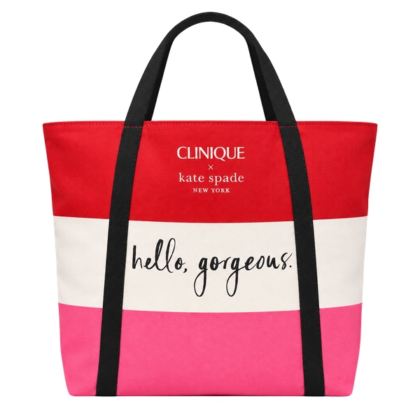 Clinique x Kate Spade Hello Gorgeous Striped Tote Bag