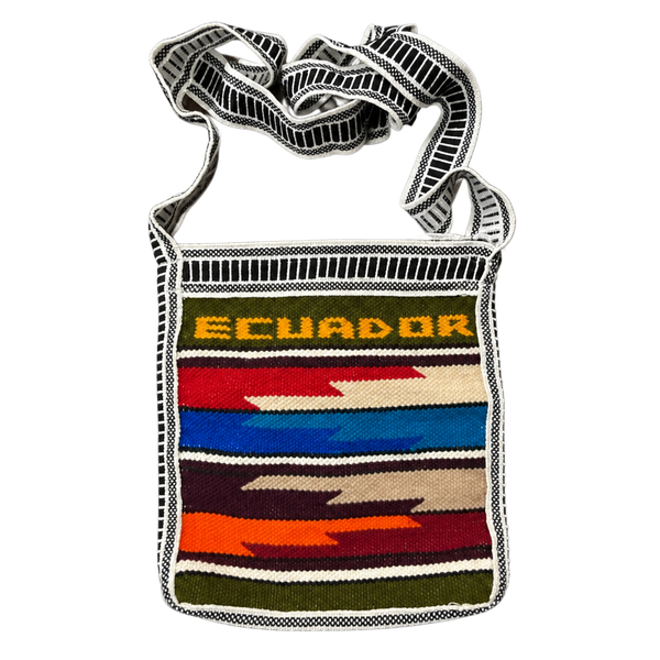 Ecuador Handwoven Crossbody Bag Multi-Color Wool Souvenir