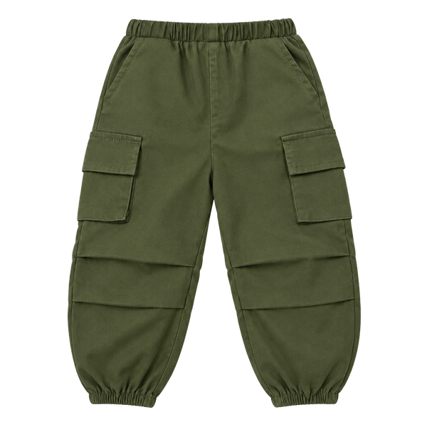 Baby Flap Pocket Cargo Pants 9-12M Green Elastic Waist