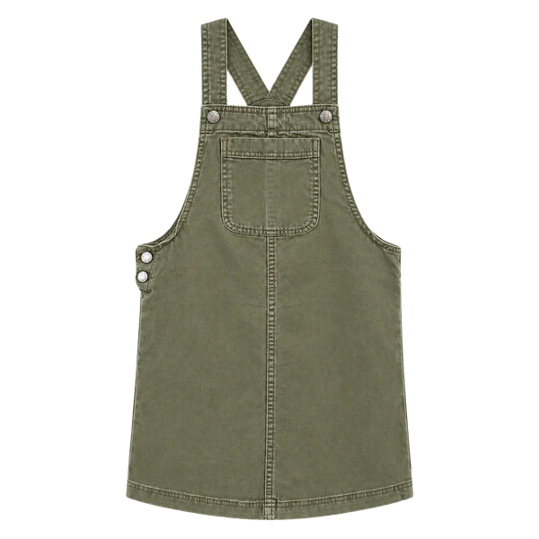 GAP Kids Olive Green Denim Overall Dress Size L