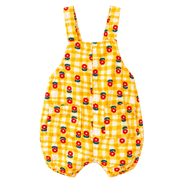 Hanna Andersson Baby Print Muslin Shortalls Size US 12-18 mos Yellow