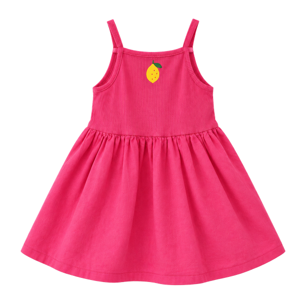 H&M Pink Lemon Printed-Detail Dress Size 12/18M