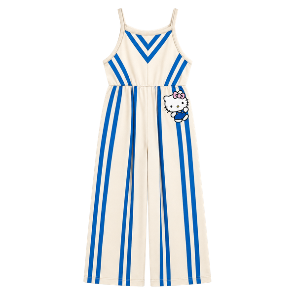 Hello Kitty Grayson Mini Jumpsuit Size 3T Blue Cream Striped