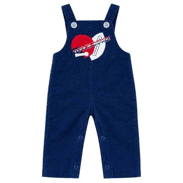 Vintage Boys Blue CorduroyFootball Overalls “Touch Down” size 12 months. 
