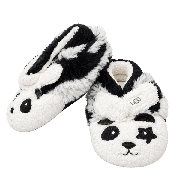 UGG Bixbee Panda Stuffie Crib Booties White Black