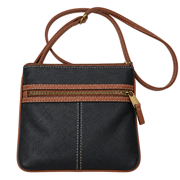 Tignanello Leather Crossbody Bag Black Brown