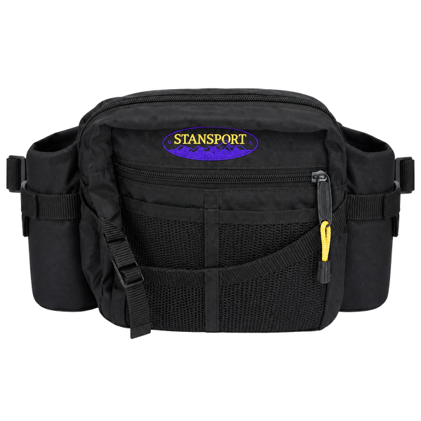 Stansport Black 2-Bottle Hiking Waist Pack