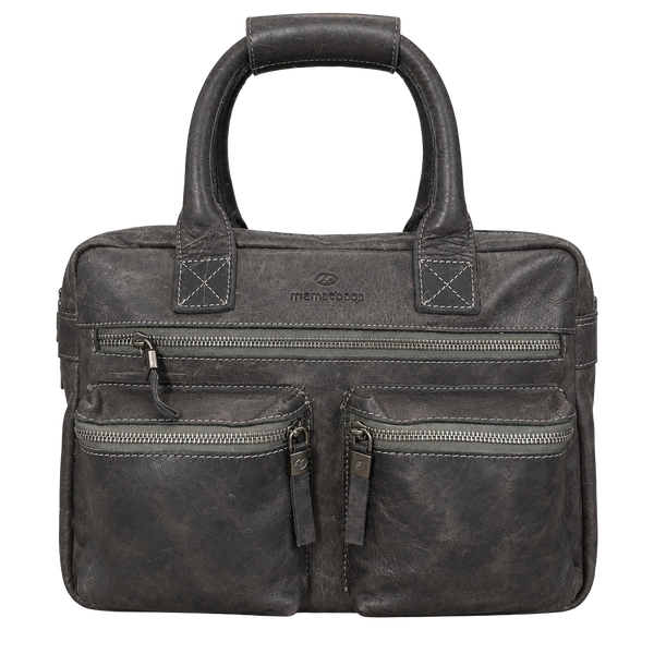 Dutch leather Dark grey Leather lap top saddlebag
