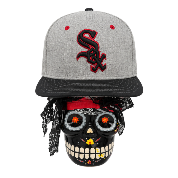 New Era Chicago White Sox 9FIFTY Snapback Hat Grey Black Red