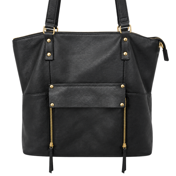 NWOT Authentic Kooba Genuine Leather BLK Shoulder Tote Bag NWT - - ,