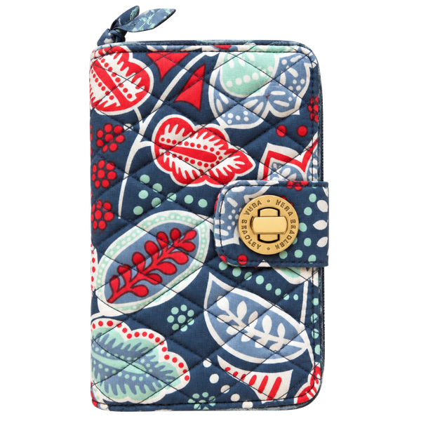 Vera Bradley Nomadic Floral Quilted Turn Lock Wallet