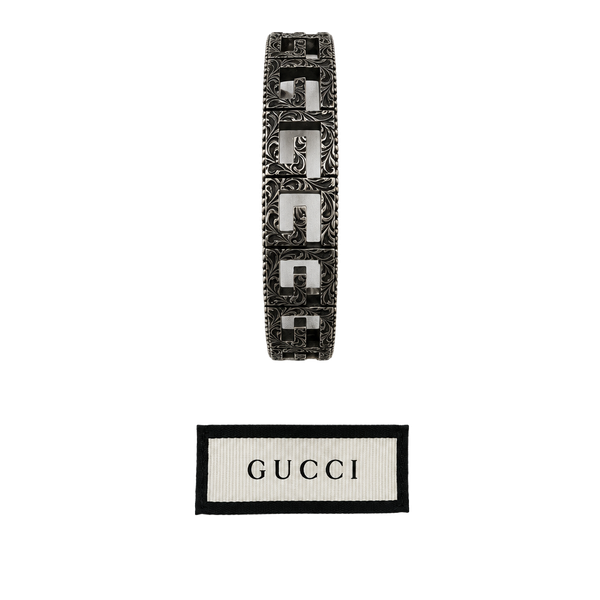 Gucci Interlocking G Sterling Silver Cuff Bracelet